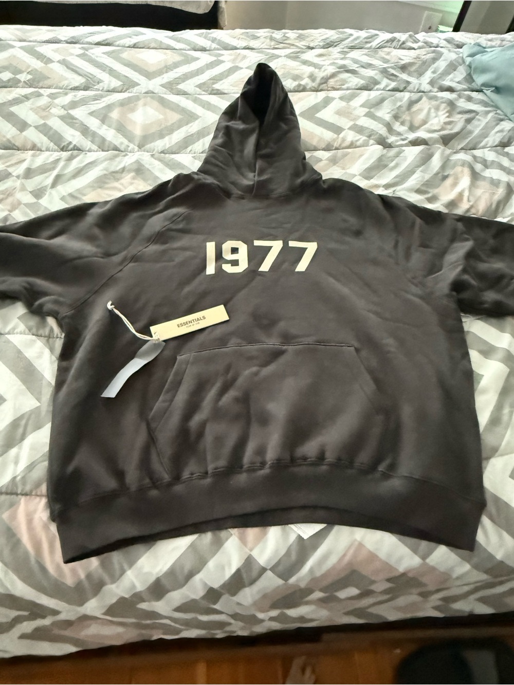 Essentials 1977 Iron Black Fleece Hoodie